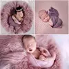 2pcs Newborn Photography Props Baby Blanket Swaddle Photography Wrap Shaggy Area Rug ► Photo 2/6
