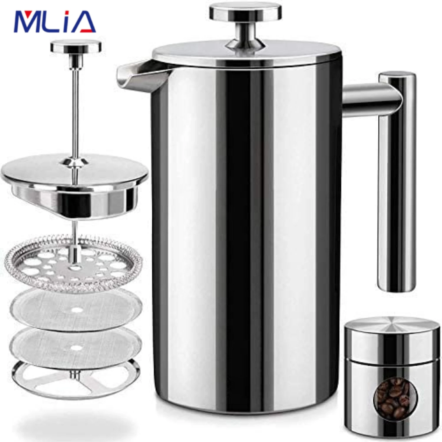 MLIA 304 Stainless Steel French Press 