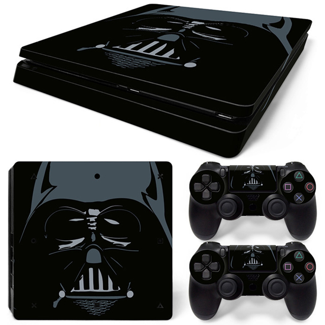 Wars Darth Vader Sticker Cover Wrap Protector Skin For Sony PS4 Slim Console & 2PCS Controller Skin Decal For PS4 Slim