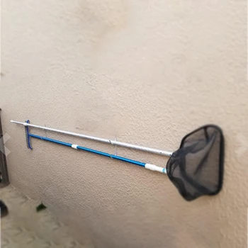 

2pcs Swimming Pool Outdoor Organizer Garden Vacuum Hoses For Telescoping Pole Hanger Aluminum Alloy Hook Durable Leaf Rakes
