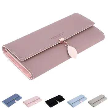 

Women's Wallet Leather Female Purse For Women Coins Pocket Card Holder Money Bags Casual Long Lady Clutch Phone Wallet J4