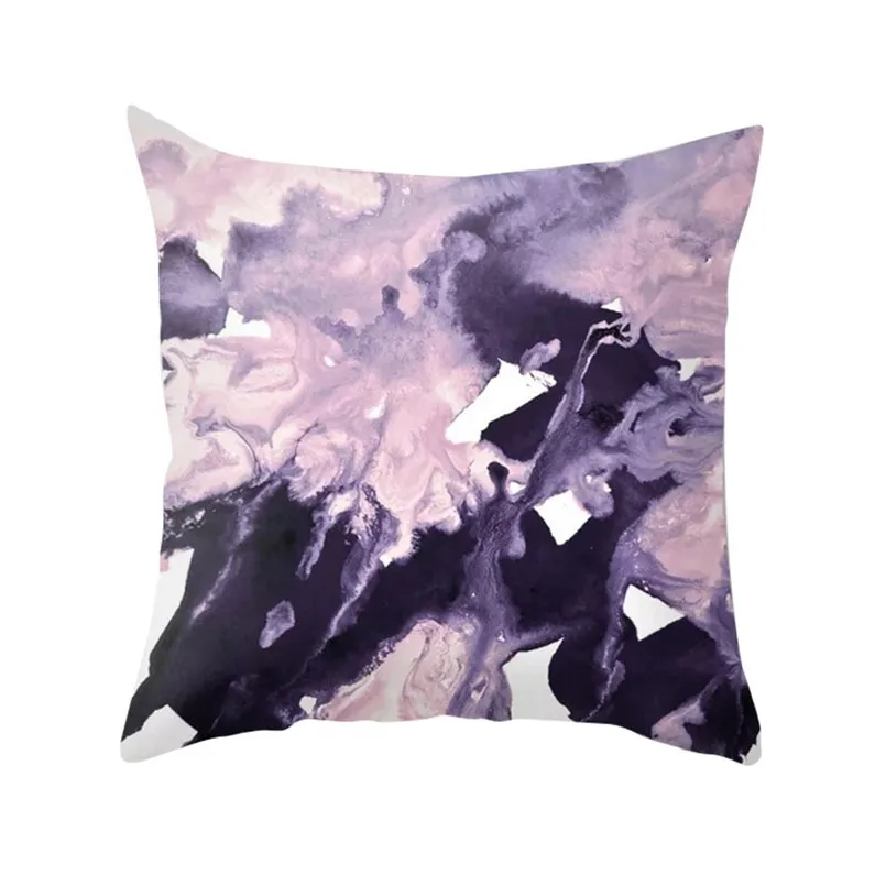 Oil painting hug pillowcase abstract geometric oil painting series ultra-short pillowcase breathable soft pillow naruto 30S17 (1)