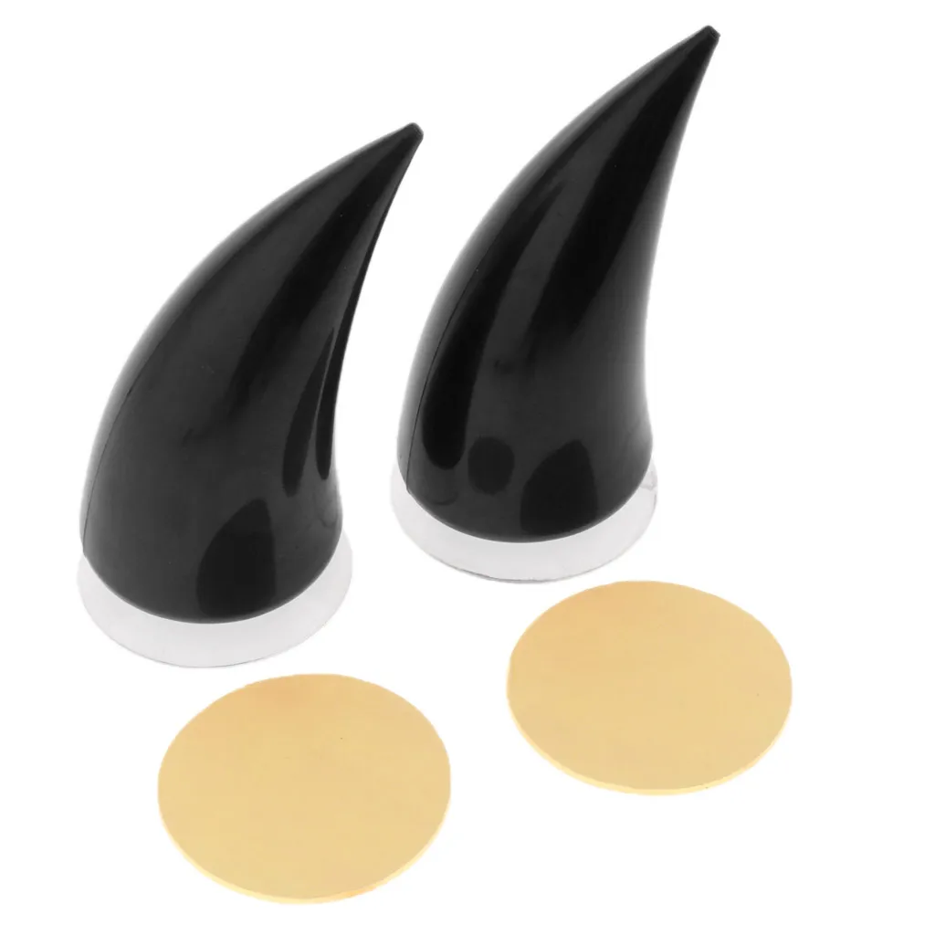 Motorcycle Helmet Horn Devil Suction Cup Stick On Horns for Harley