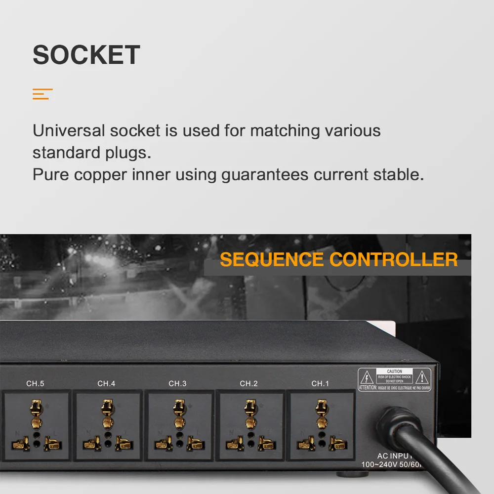 

Hot New Lannge T-1608 8-Channel Intelligent Time Power Sequence Controller 8 Outputs 1 Auxiliary Output with LCD Touchscreen Acc