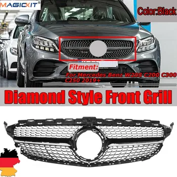 

MagicKit For Mercedes C Class W205 2019+ Gloss Black Diamond AMG Style Front Grill