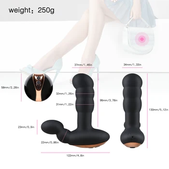 Anal Vibrator G-Spot Sex Toys for Adult Women Men Prostate Massager Stimulate Strapon Dildo Anal Butt Plug With Remote Control 3