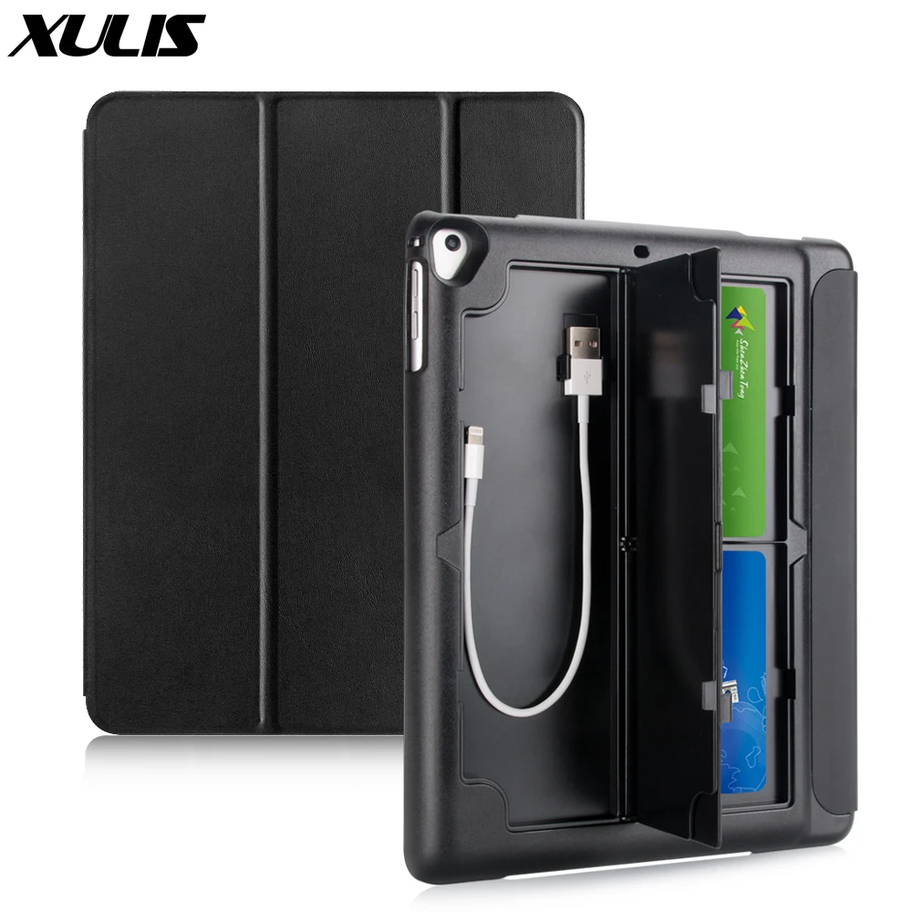 

Suitable for iPad5 6 9.7inch multi-function space slot drop protection cover for ipad Air Cover A1474 /A1475 PU leather Pen slot