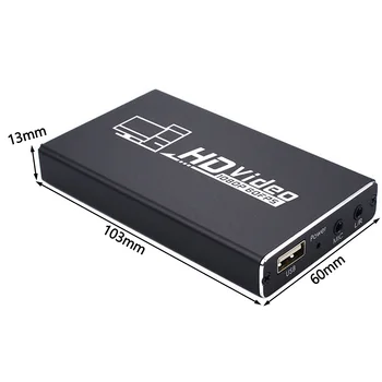 

Video Capture Card Video recording card Screen Recording USB2.0 1080P Black