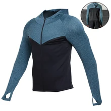 Быстросохнущая куртка для бега для мужчин, тренировочная куртка для фитнеса, спортивная одежда для спортзала, толстовки на молнии с длинным рукавом, пальто для бега XXXL XXL
