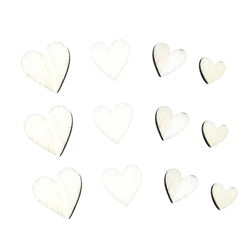 300 шт Деревянный чип сердце украшения декоративные многофункциональные материалы для рукоделия деревянные пластинки Незавершенное сердце для DIY кулон