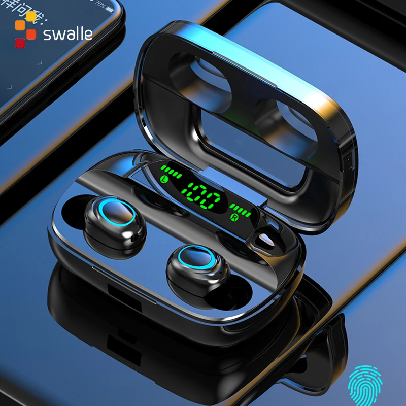 Наушники 8D TWS Bluetooth 5 0 Беспроводные наушники с зарядным боксом и