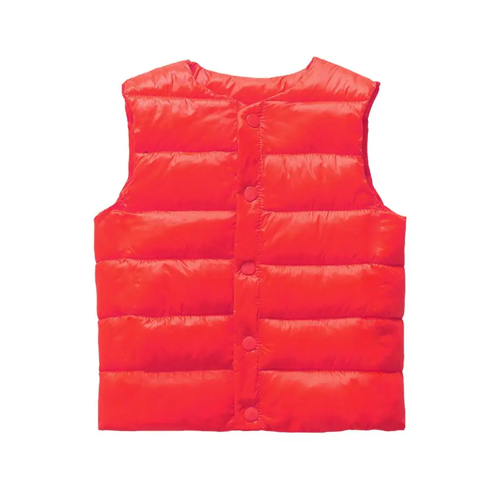 Детская одежда; теплый жилет для мальчиков и девочек; однотонные куртки в полоску без рукавов для малышей; теплый жилет; Верхняя одежда; пальто; верхняя одежда; A40 - Цвет: Orange