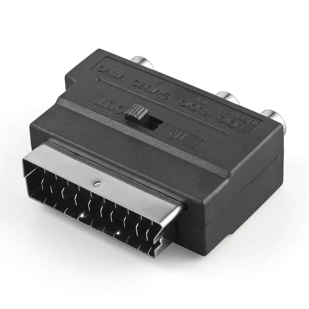 Rgb композитный RCA SVHS s видео AV ТВ аудио кабель адаптер переключатель 3 x RCA/Phono Female + S