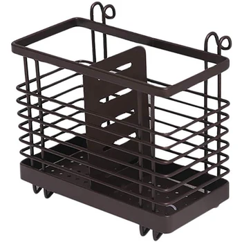 

Metal Flatware Caddy Utensil Holder Silverware Caddy Cutlery Storage Organizer 2 Slots with Hook Hanger