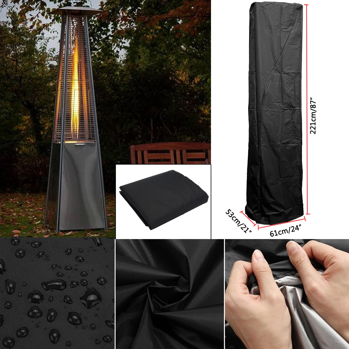 Dust-proof Fireplace Cover Waterproof Heating Stove Tent Convenient Outdoor Chim