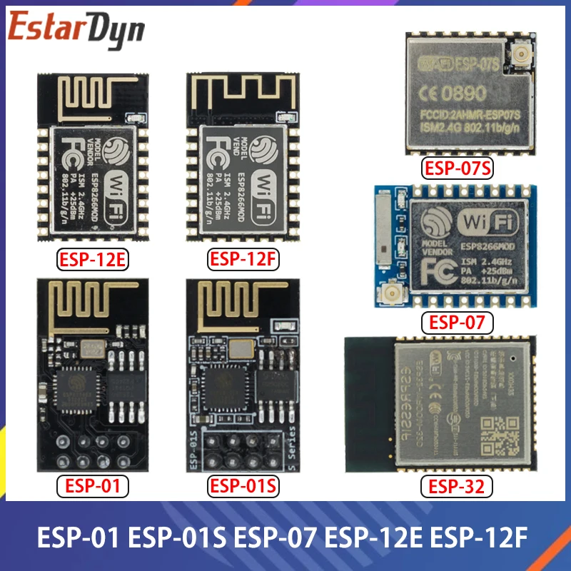 Wishiot ESP8266 Carte de développement pour luminaire ESP-01S ESP-07 ESP-07S ESP-12E ESP-12F ESP-12S 