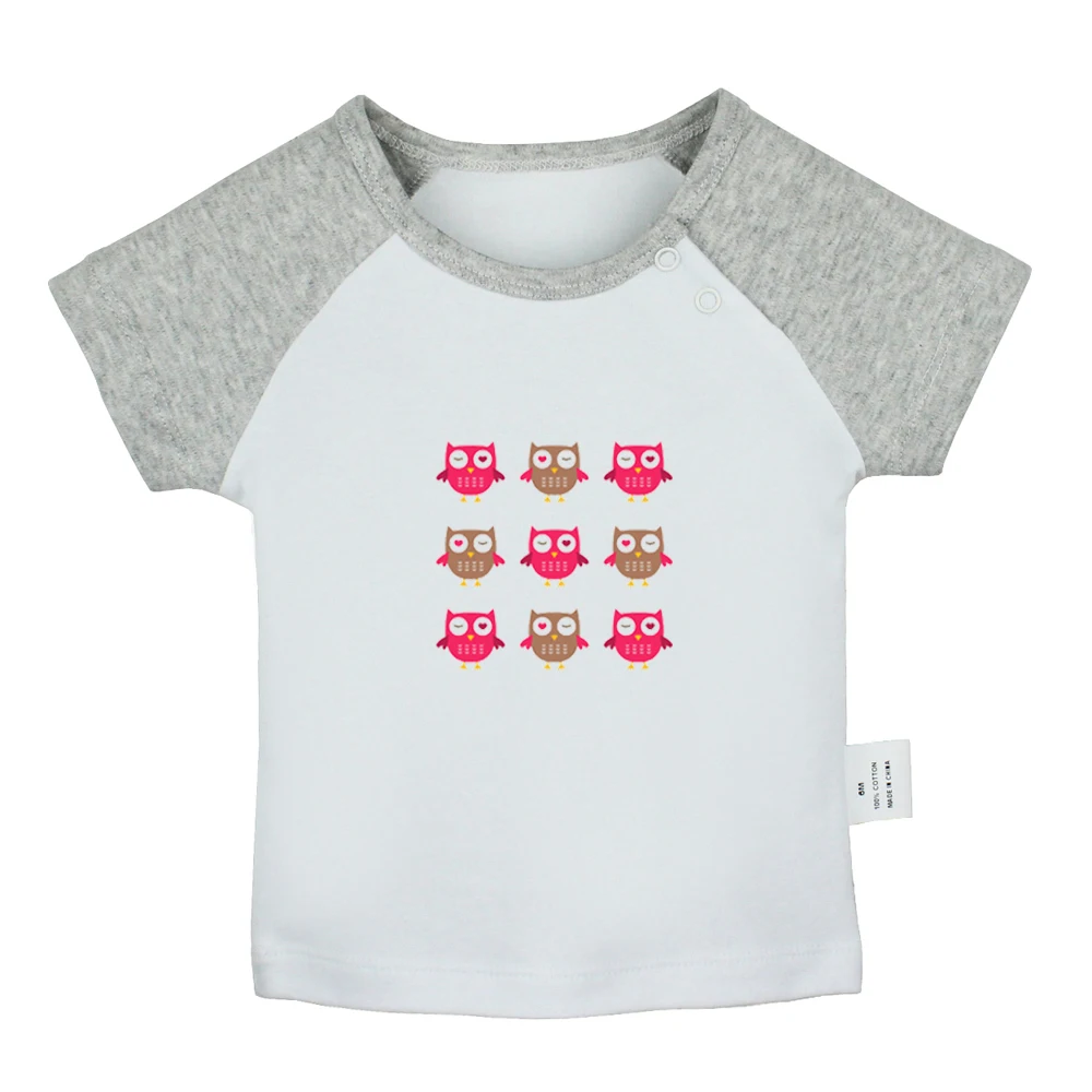 JcBabyYCG119D 9 розовые футболки с милым подмигивающим рисунком совы, летающей совы для новорожденных мальчиков и девочек футболки с короткими рукавами с графическим принтом для малышей - Цвет: JcBabyYCG119D