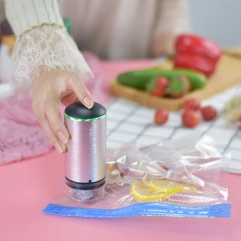 

Handheld Cordless Food Vacuum Sealer with 10 Sous Vide Bags for Food ，for sous vide cooking and Food Storage