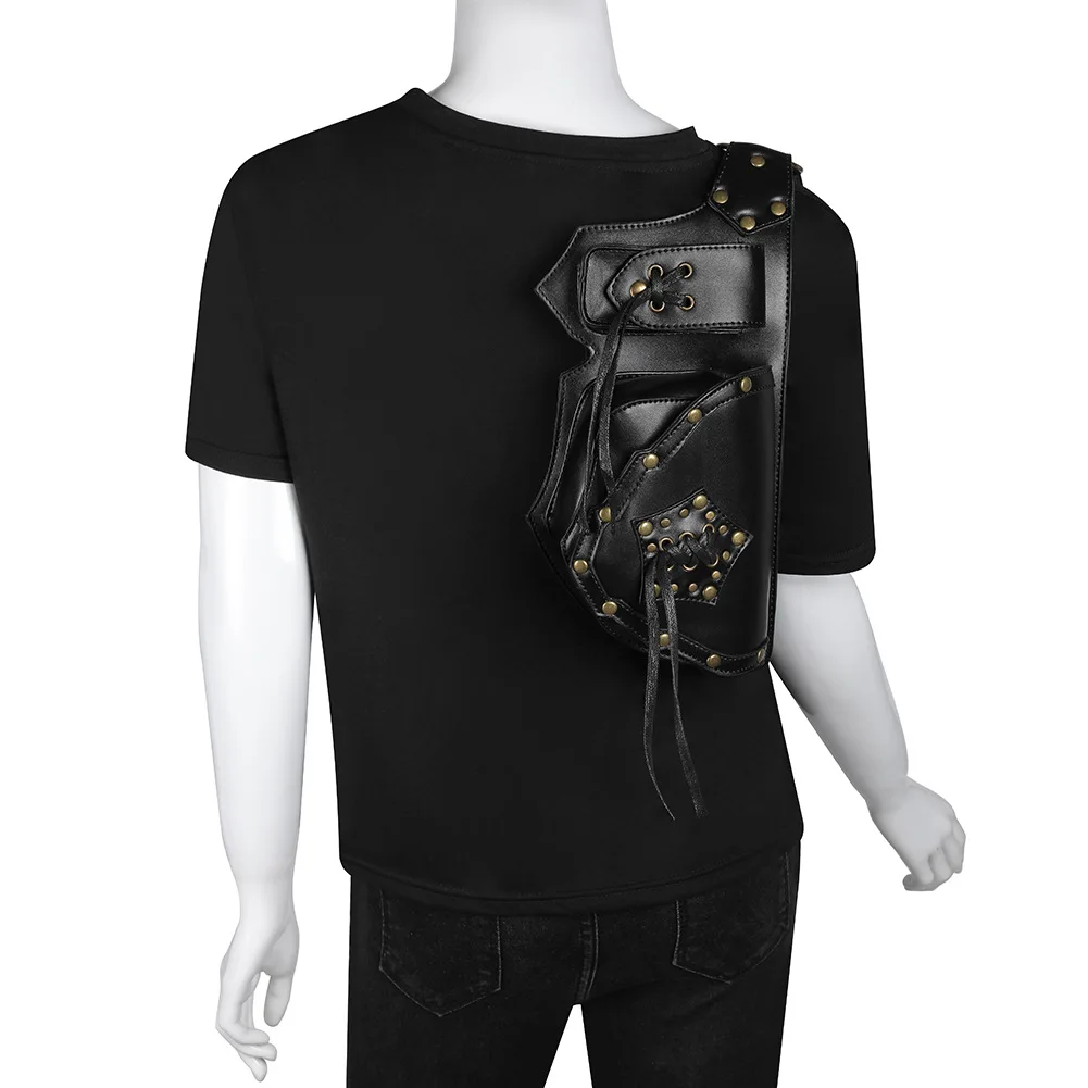 Мужской стимпанк Pounch Blet черный кожаный Ретро Рок крутой аксессуары в готическом стиле поясная сумка костюмы сексуальные женщины Бурлеск