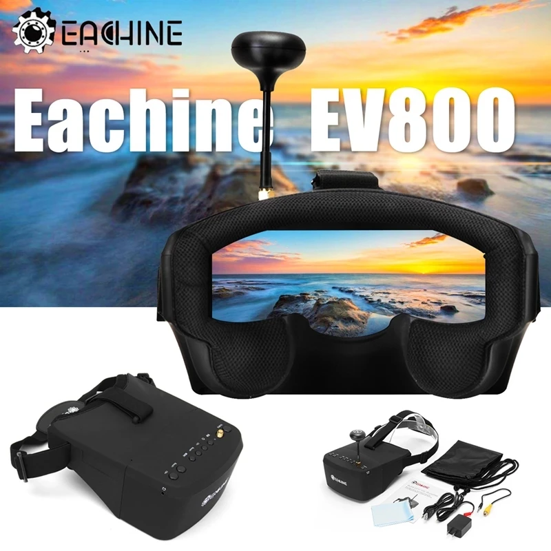 Eachine EV800 5 Inches 800x480 FPV Video Goggles 5.8G 40CH Raceband Auto-Searching Build In Battery FPV Part