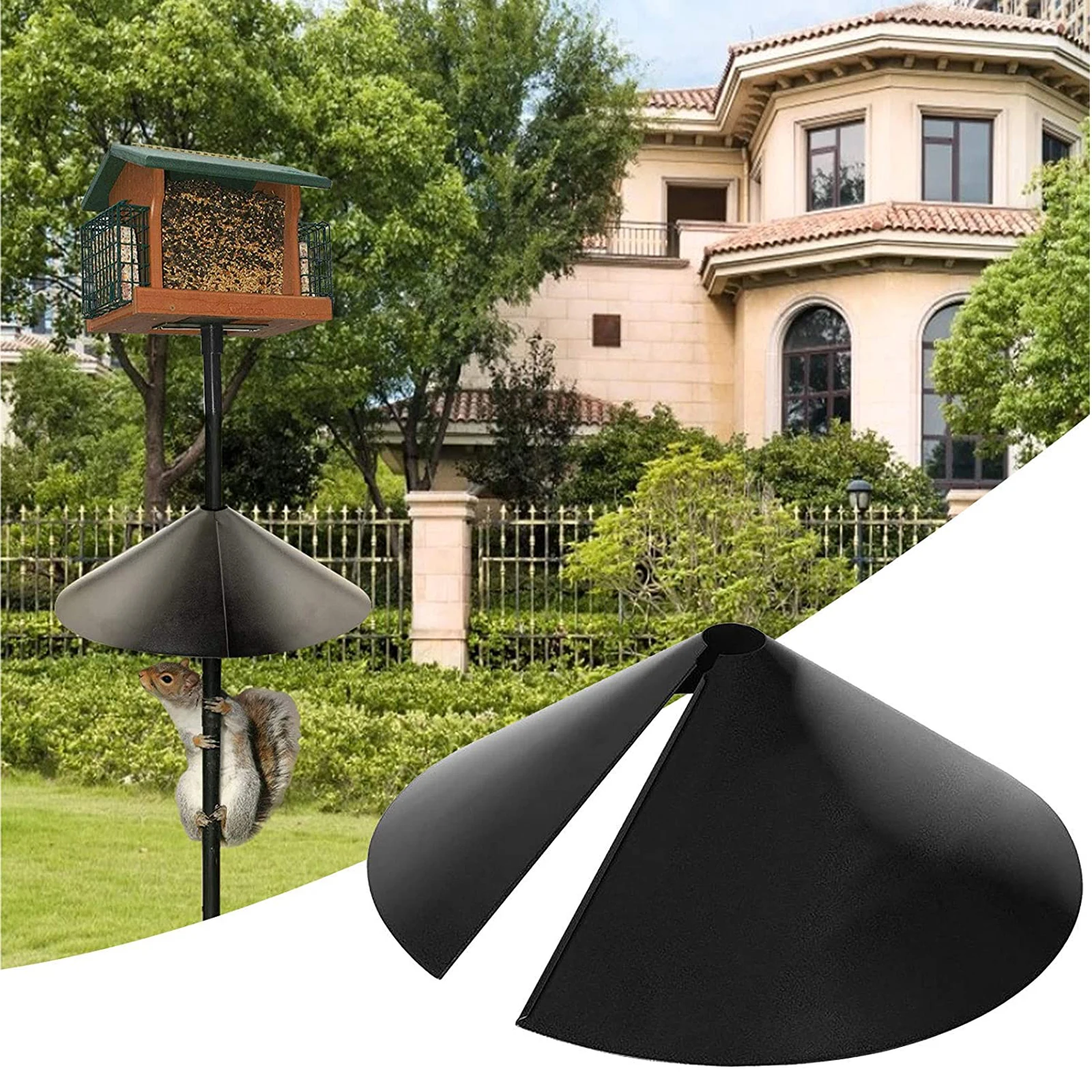 Bird Feeder Bezel Circular Wall Protection Universal Wild Outdoor Hanging Wrap Squirrel Baffle Protective Cover