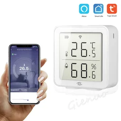 Tuya – capteur WiFi intelligent de température et d'humidité, pour maison connectée, alerte de surveillance de sécurité, application sans fil de haute précision 