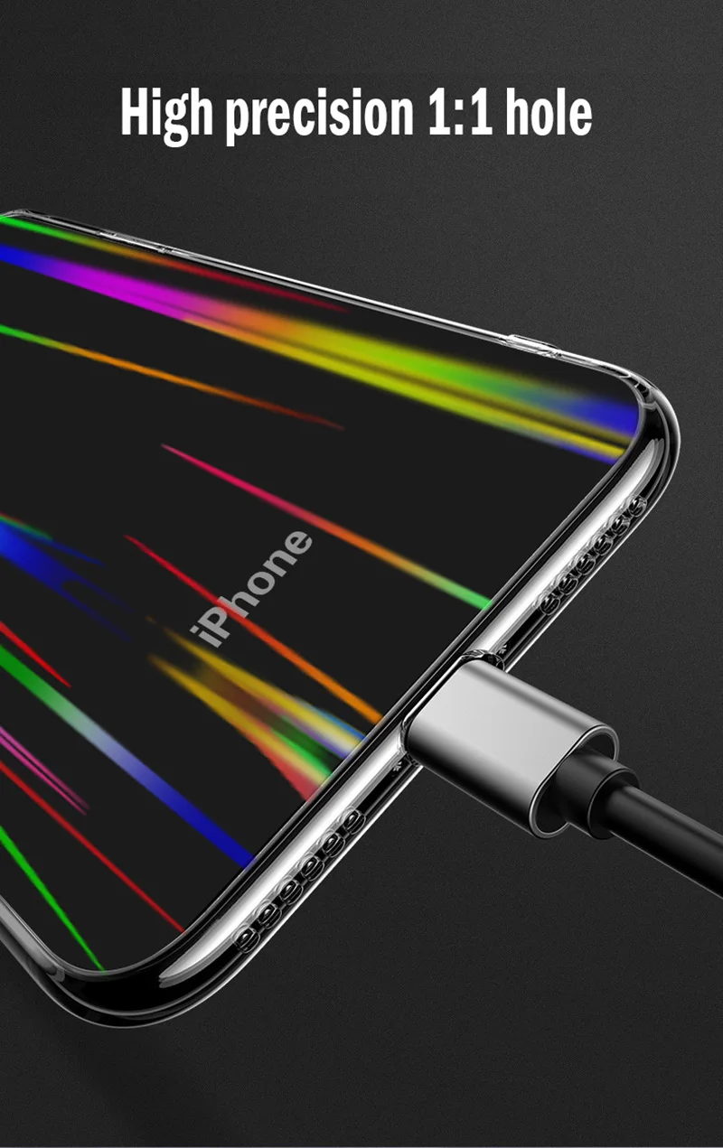 Прозрачный чехол для телефона из закаленного стекла Aurora Apple iPhone XR XS Max X 8 7 6 6S