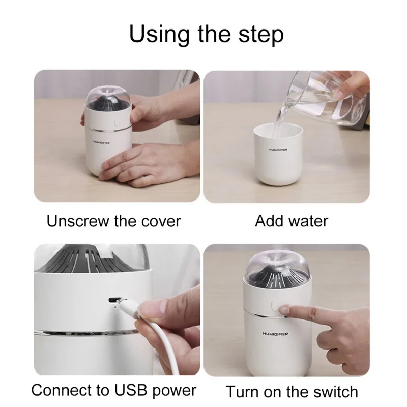 Бытовая Форма вулкана увлажнитель бытовой USB беззвучный увлажнитель для автомобиля Мелкая бытовая техника портативный мини-спрей для увлажнения