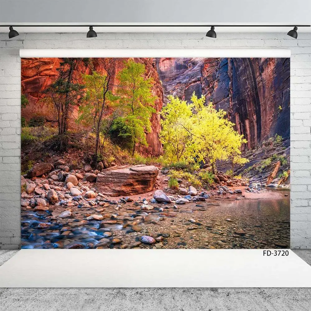 Камень Горный потоки фон для фотосъемки с изображением осенью природа декорации