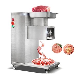 220V Commercial Meat Slicer Shredding Machine Vertical Vegetable Meat Cutter Shredder Dicing Machine