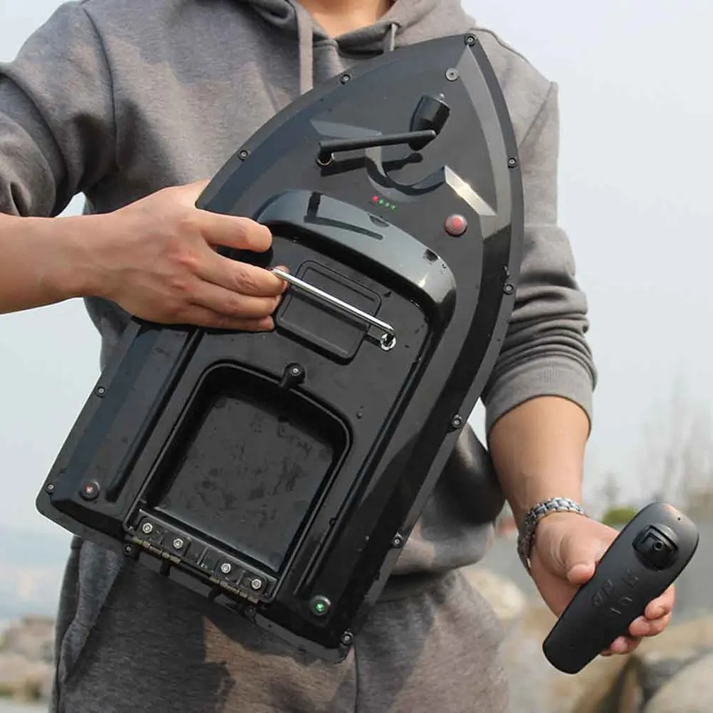 

Remote Control Military Nesting Ship Hook Boat Intelligent Wireless 500m Distance Automatic Rowing Single Warehouse Feeding Bait