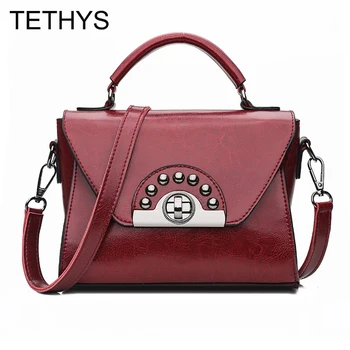 

TETHYS Women Luxury Leather Shoulder Bags High Quality Women Handbag Messenger Crossbody Bags Female Comestic Satchels Tote bag