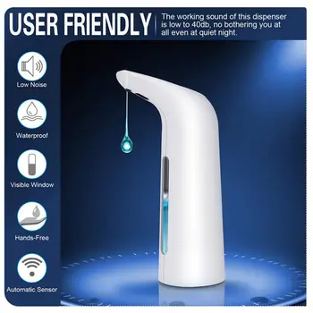 

Intelligent Sensor Touchless Auto Foam Hand Washing Home Office Bathroom Wash 400ML Soap Dispenser Automatic Infrared Induction