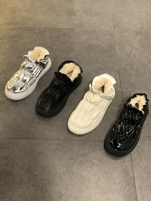 Season winter plus velvet thick cotton boots 2020 new casual snow boots women's shoes