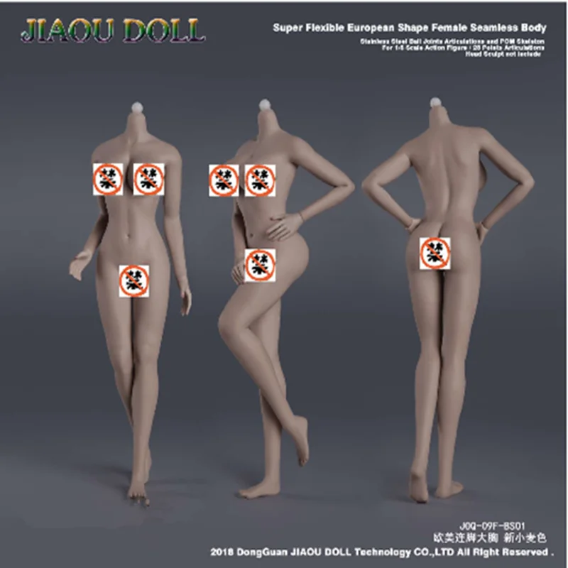 

JIAOU DOLL 1/6 Scale European Bust Skeleton Footed NEW Suntan Female Figure Body Model Dolls JOQ-09F-BS01 US-ER Female Body TOYS