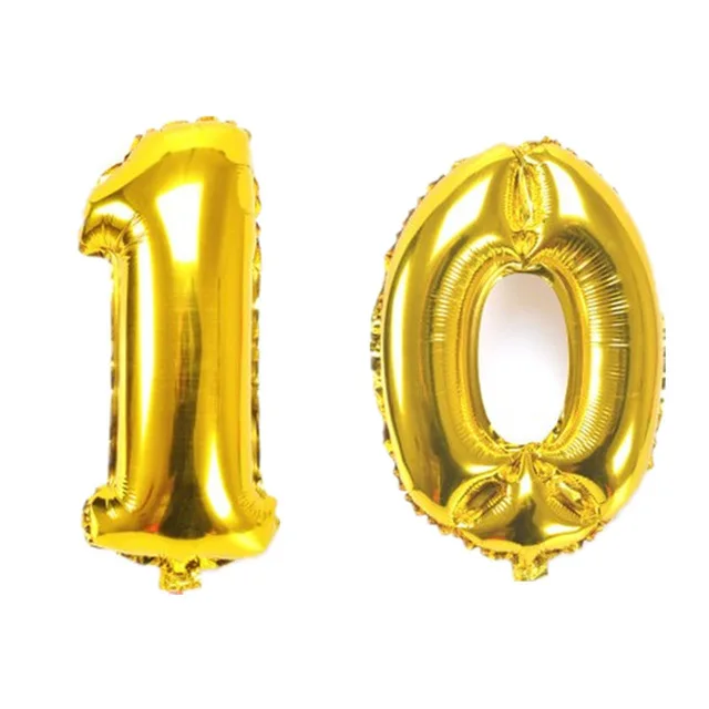 32 дюймов золото цифра воздушные шары 10 20 30 40 50 60 70, 80, 90 лет старый День рождения свадебные Юбилей DIY воздушные шары для украшения