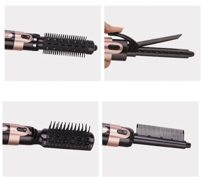 Pritech Hair Dryer Brush 4 In 1 Professional Styling Tools Multifunctional Curler Curling Iron Electric Ionic Comb | Красота и