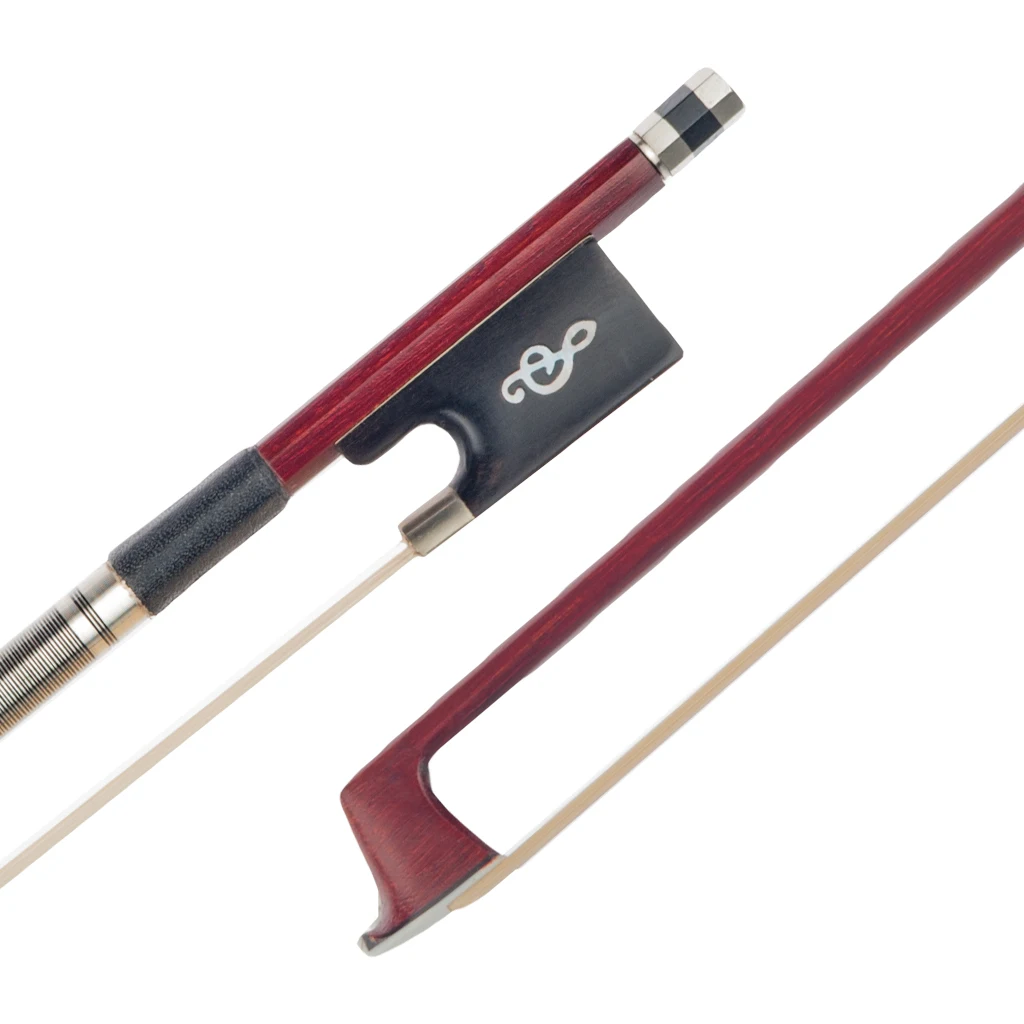 

4/4 IPE Violin Bow Colored Seashell Ebony Tail Llibrary Around The Silver Black Line For