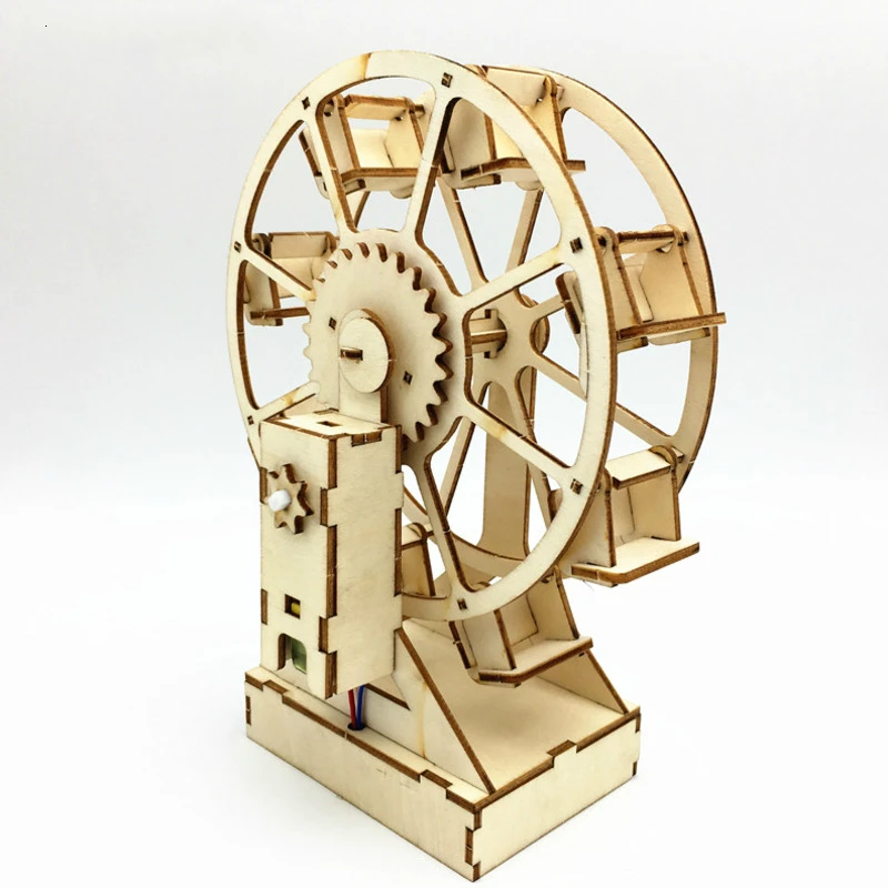 3D DIY электрическое ремесло колесо обозрения головоломка игра деревянная модель