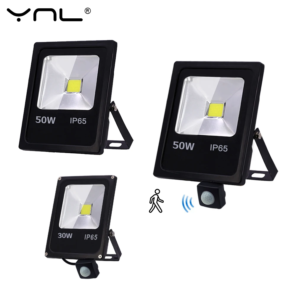 Светодиодный прожектор IP65 водонепроницаемый с датчиком движения 50 Вт 30 10
