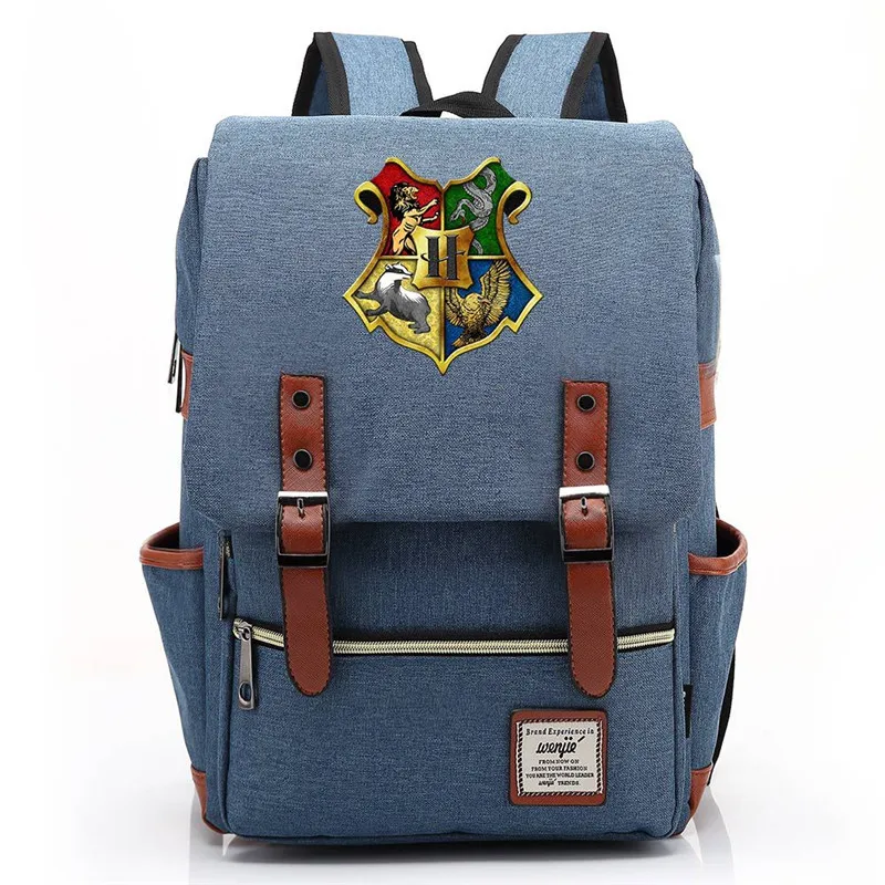 Волшебный Хогвартс Ravenclaw Слизерин Гриффиндор для мальчиков и девочек портфели для подростков школьные сумки холщовые женские сумки рюкзак мужской рюкзак