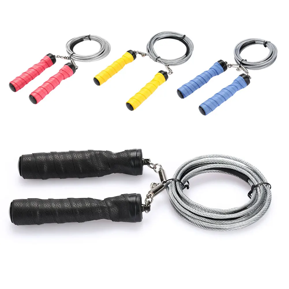 Jump Rope Steel Wire Double Ring Sports Gym Adjustable Speed Rope Skipping