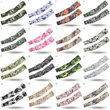 1 Pair Uv Protection Cycling Arm Warmers Sports Bicycle Camouflage Arm Sleeves Sunscreen Fishing Camping Arm Covers