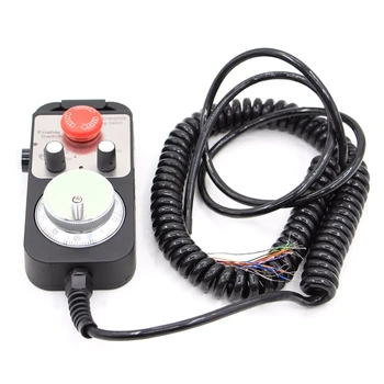 

Universal Cnc 4 Axis Mpg Pendant Hand Wheel 100 Pulse 5V & Emergency Stop Cnc Router Handwheel 4Axis Type