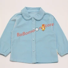 BOBOmoon-BB/ г., осенняя блузка для девочек рубашки для маленьких мальчиков Одежда для мальчиков с отложным воротником и рисунком медведя детская одежда топы для девочек