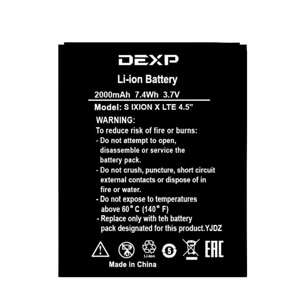 Высокое качество S Ixion X LTE 4 5 &quotБатарея для DEXP 5&quot Батарея INNOS BP-4C-I телефон |