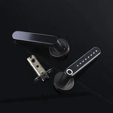 Smart Door Lock Biometric fingerprint Code Blutooth Electric Handle Lock USB Battery Home/Office/Loft Iron/Wooden door