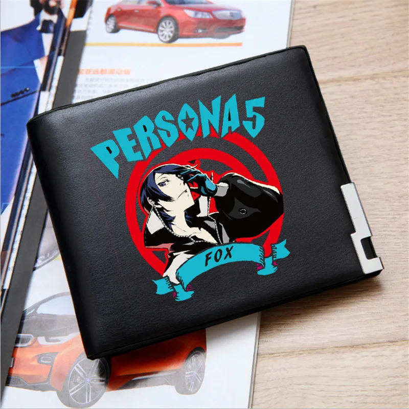 Горячая Распродажа, кошелек унисекс с принтом в виде Игры Persona 5 P5, короткий кошелек из искусственной кожи, держатель для карт из искусственной кожи, сумка для денег