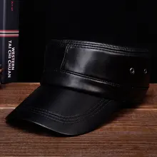 HL071 модная армейская бейсболка кепка кадет козырек мужские бейсбольные кепки Натуральная овечья кожа водительское кепи