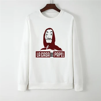 

New Spring Autumn Fashion La Casa De Papel Sweatshirt Women Long Sleeve Hip Hop Money Heist Loose Punk Jumper Pullover Hoodies